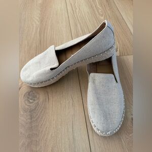 Joie Light Tan Sparkle Espadrille Flats Size 8